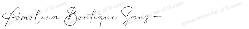 Amolina Boutique Sans字体转换